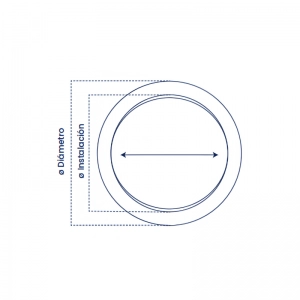 Panel LED Borde Cooper Redondo incrustar 6W 4