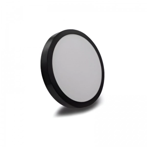 Panel LED Borde Negro Redondo Sobreponer 24W 10