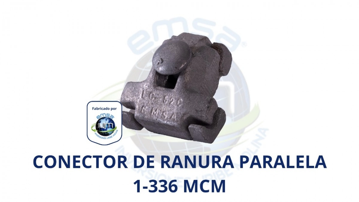 Conector pernado 1 Perno,,LP=1-336,4 MCM;Der=6-2/0 AWG, Aluminio Bimetálico. (con perno galvanizado)