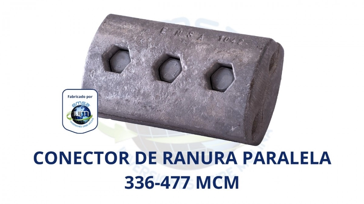Conector pernado 3 Pernos,LP=336,4-927 MCM;Der=336,4-927 MCM, Aluminio. (con perno galvanizado)