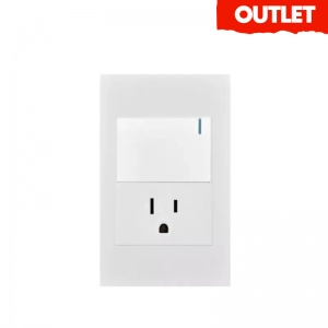 Toma + Interruptor Selecta Blanca