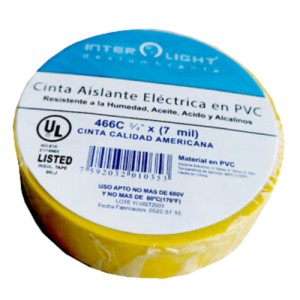 Cinta Aislante En PVC Amarilla 5 Metros