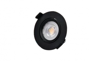 Bala Led Negra Integrada 05W 3000K Redonda