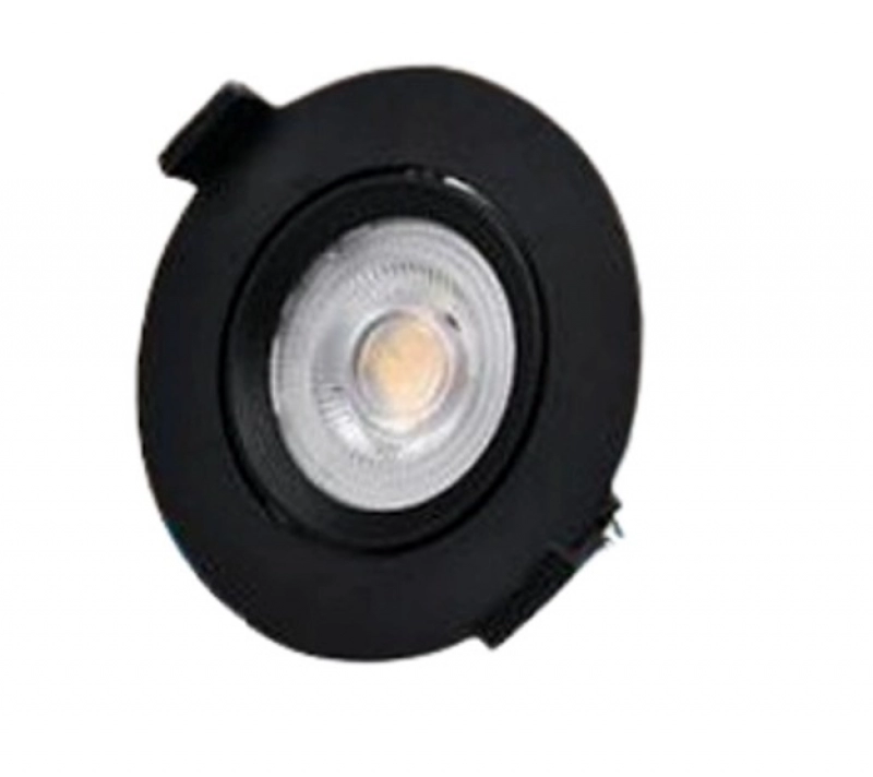 Bala Led Negra Integrada 09W P30 6500K Redonda