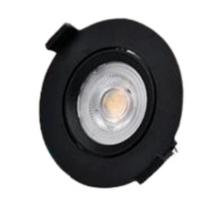 Bala Led Negra Integrada 12W P30 3000K Redonda