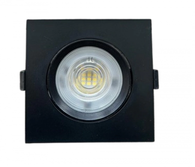 Bala Led Negra Integrada 09W P30 6500K Cuadrada