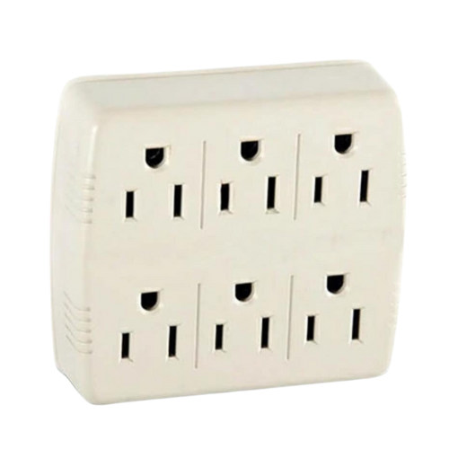 Multitoma Enchufable 6 Salidas Sobreponer