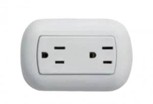 Toma Doble Sobreponer Con Polo de Julo Blanca