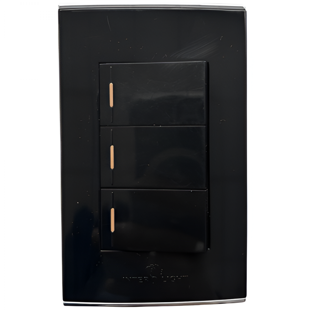 Interruptor Conmutable Triple Negro BC 1802