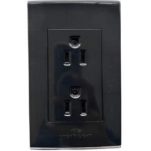 Toma Doble Con Polo Michell Negro BC1810