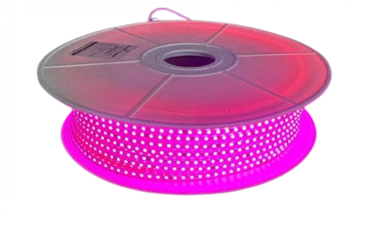 Cinta Led 120V Alta Potencia Rosada 8W 8MM 120 Led*M 100M