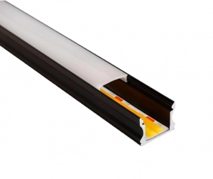 Perfil Negro Sobreponer 14.2*14.3mm Peso 261Gr 3Metros.