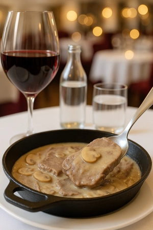 LENGUA EN CREMA DE SETAS