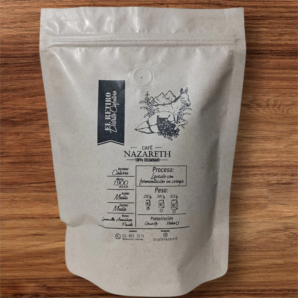 Caturra molido 250 gr
